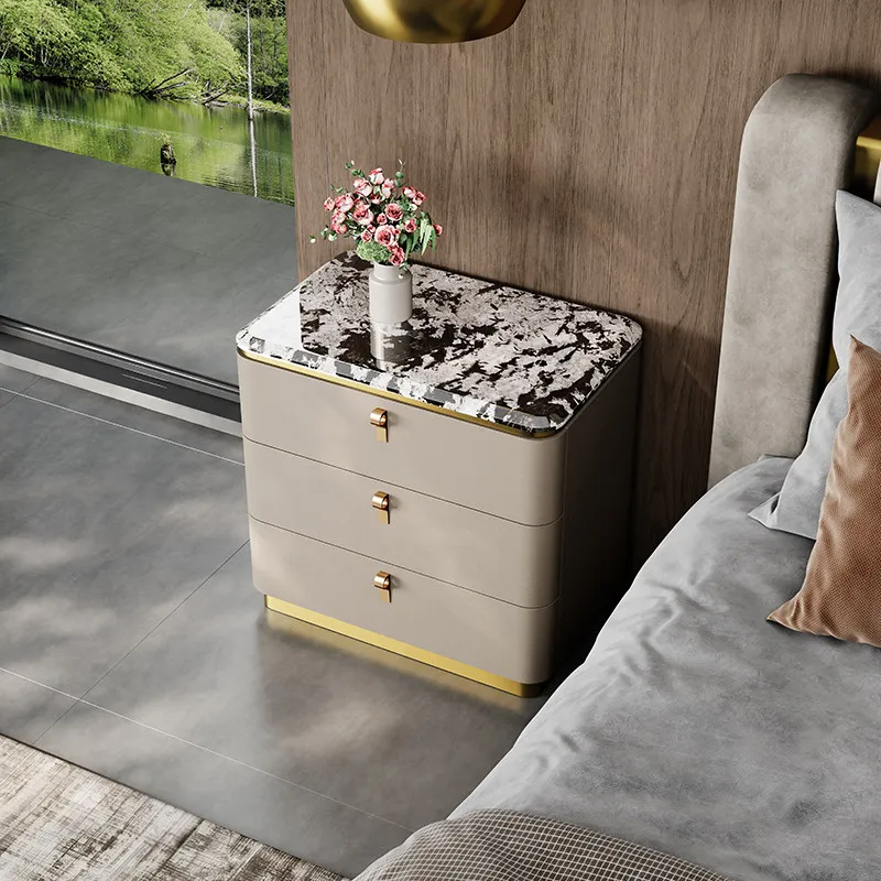 Large Capacity Side Table Modern Delicacy Practical New Style Bedside Table Drawers Storage Mesita De Noche Bedroom Furniture