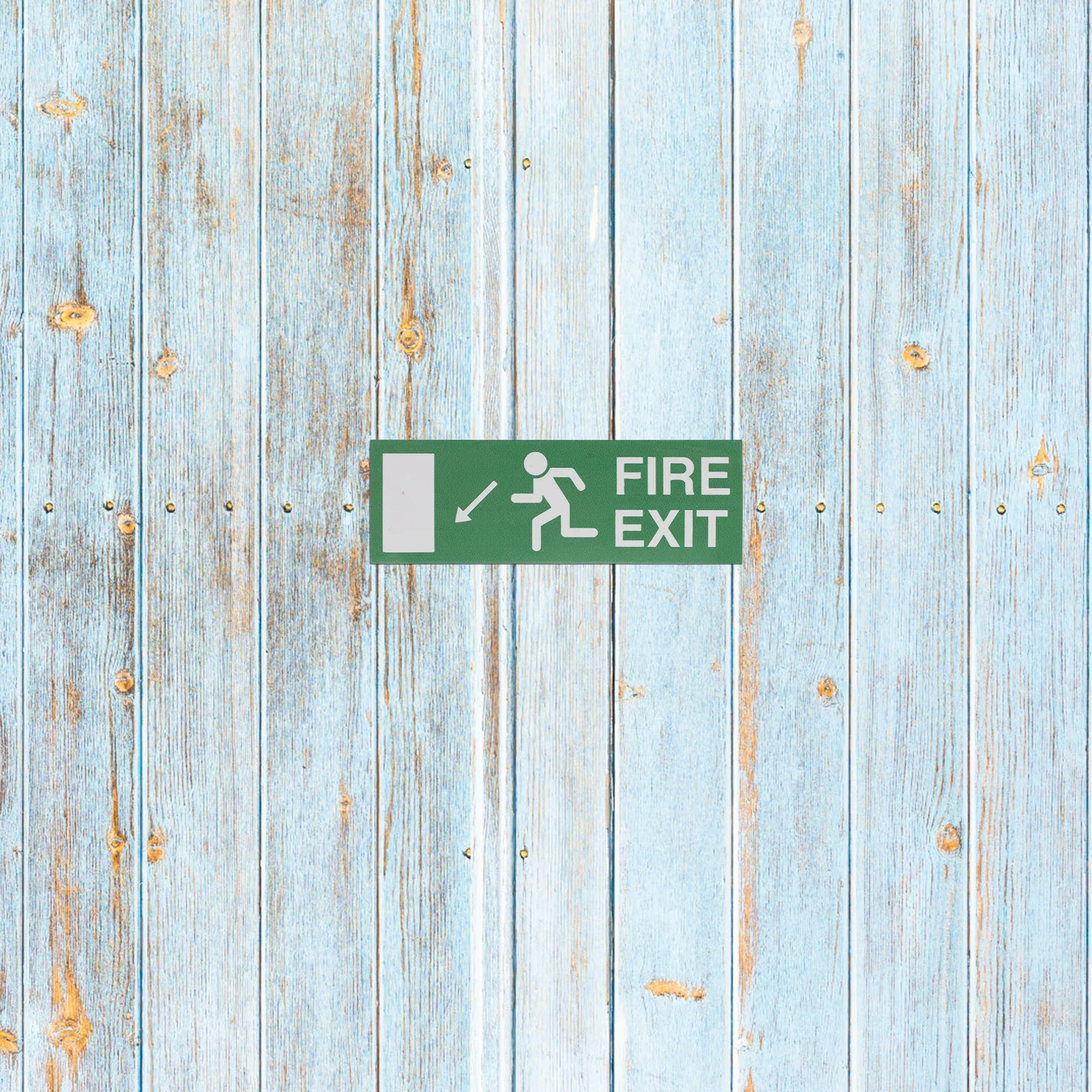 Fire Exit Sign Sticker Self Adhesive For Office Building Corridor Staircase Emergency Route Safety Warning Decals Exit