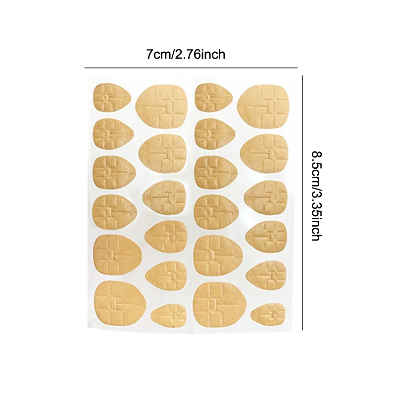 240 stücke/10 Blatt Kraft Papier Doppel Seite Gelee Kleber Volle Abdeckung Nagel Kleber Tabs Falsche Nägel Aufkleber Für handgemachte Drücken Auf Nagel