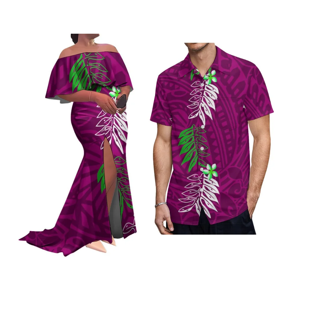 

Индивидуальные выкройки одежды в полинезийском стиле оптом: парные наряды, платья с открытыми плечами, облегающие платья с разрезом, длинные юбки для женщин, мужские рубашки.