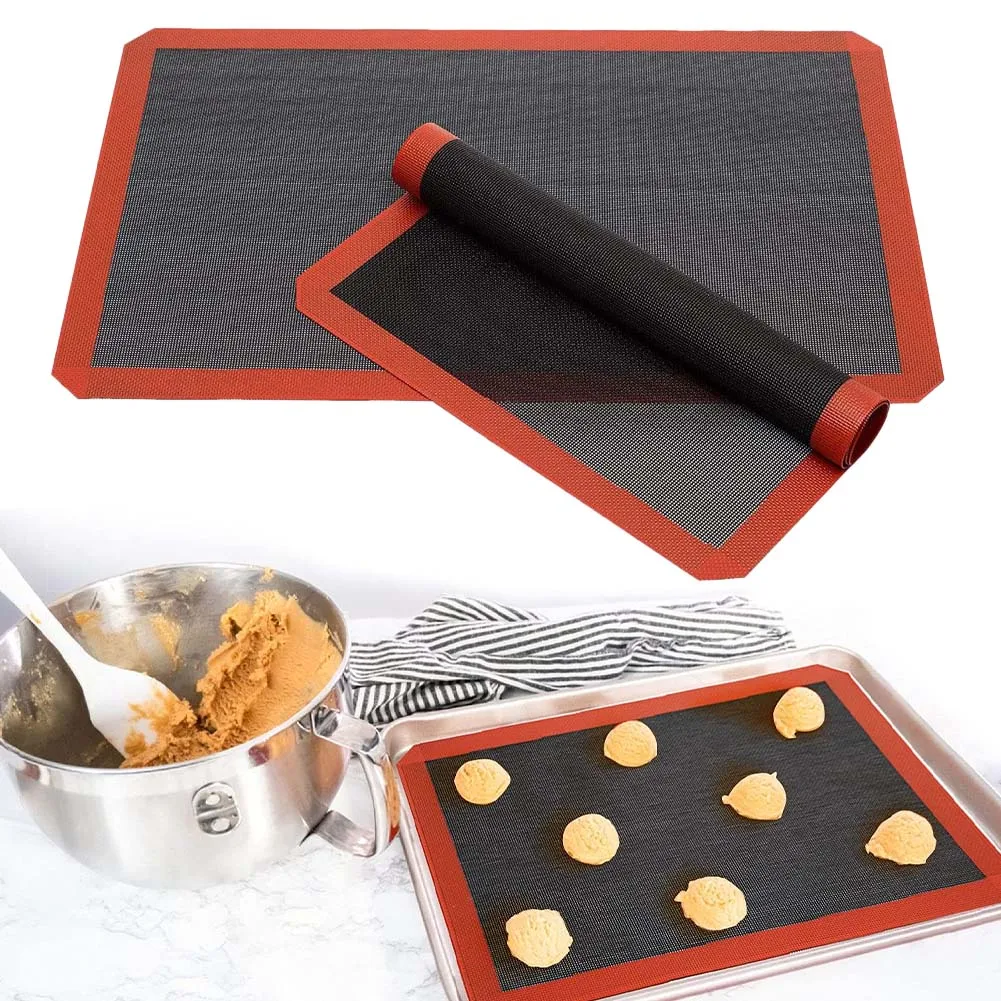 Silicone Baking Mat Sheet 30x40cm Reusable Baking Cookie Sheet Non-Stick Heat Resistant Baking Mat for Oven Grill Microwave