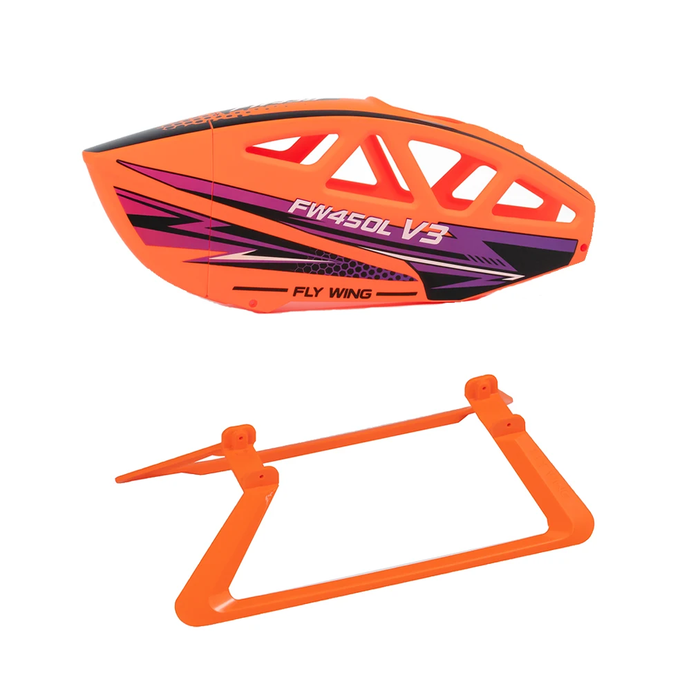 FLYWING Orange Canopy Shell Landing Skid FW450L V3 Canopy Shell FW450L V3 parts FW450L V3 Landing Skid Fly wing original parts