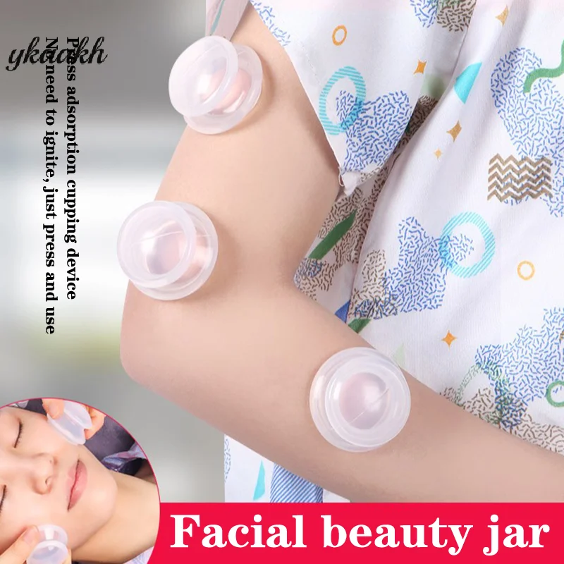 

Прозрачная силиконовая баночная массажная чашка для тела, лица, шеи, массажа глаз, вакуумный резервуар для тела, ухода за лицом, инструменты для тела