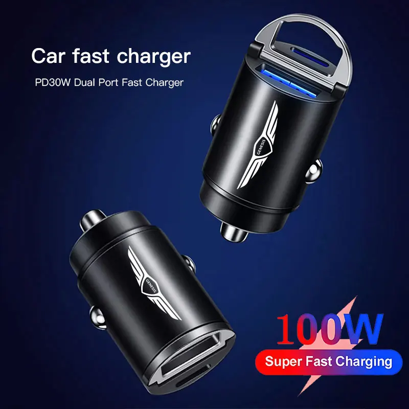 

100W Car Charger Port Cigarette Lighter Fast Charging Tool Suitable For Genesis Essentia GV80 Neolun G70 G90 GV90 GV60 G80 GV70