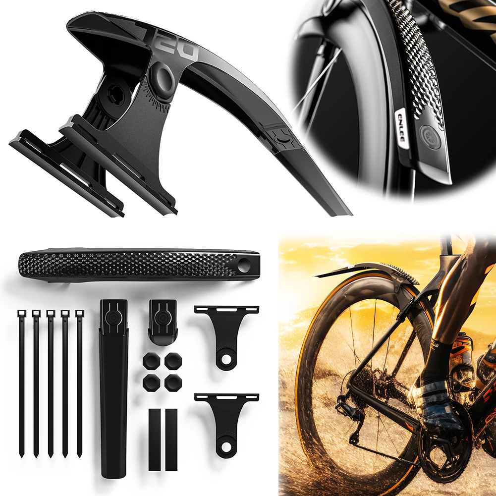 Bike Fender Strong Toughness Front Rear Tire Mud Guards Lightweight Road Bike Wheel Fenders for Front Rear Wheels Below 38mm