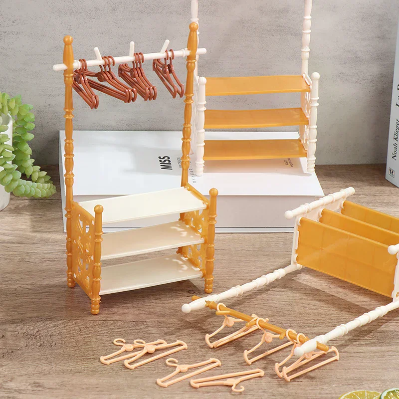 1set 30cm Dolls Hangers Dress Holder Cute Accessories Doll Clothes Rack Garment Organizer Hangers for Dolls Handbag Clothes - view 5
