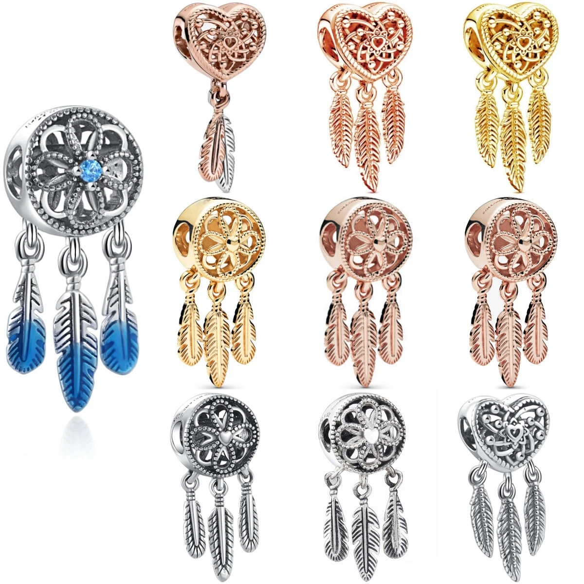

925 Sterling Silver Dreamcatcher Series Charm Pendant For Original Bracelet Female Jewelry Exquisite Gifts