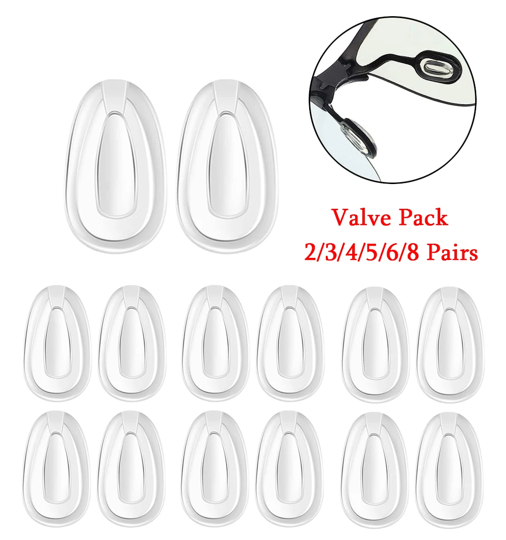 2/3/4/5/6/8 Pairs Nose Pads for Oakley Blender OO4059 Frame, Clear Replacement Nose Piece Guards - Value Pack