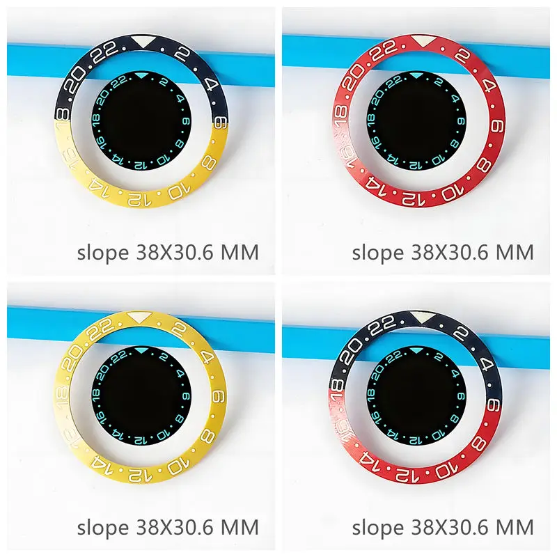 

38 X 30.6mm Multicolor Luminous Ceramic Bezel Insert Watch Bezel Insert