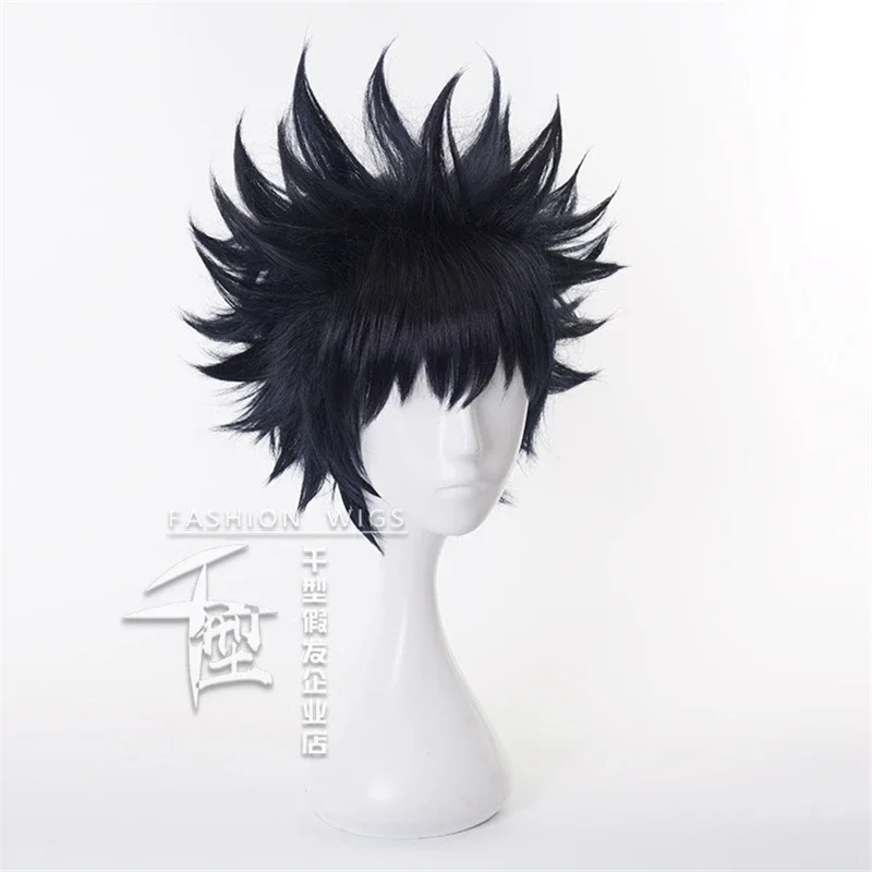 Fushiguro Megumi Cosplay Wig Anime Jujutsu Kaisen Short Blue Bla Mixed Heat Resistant Synthetic Hair Party Wigs