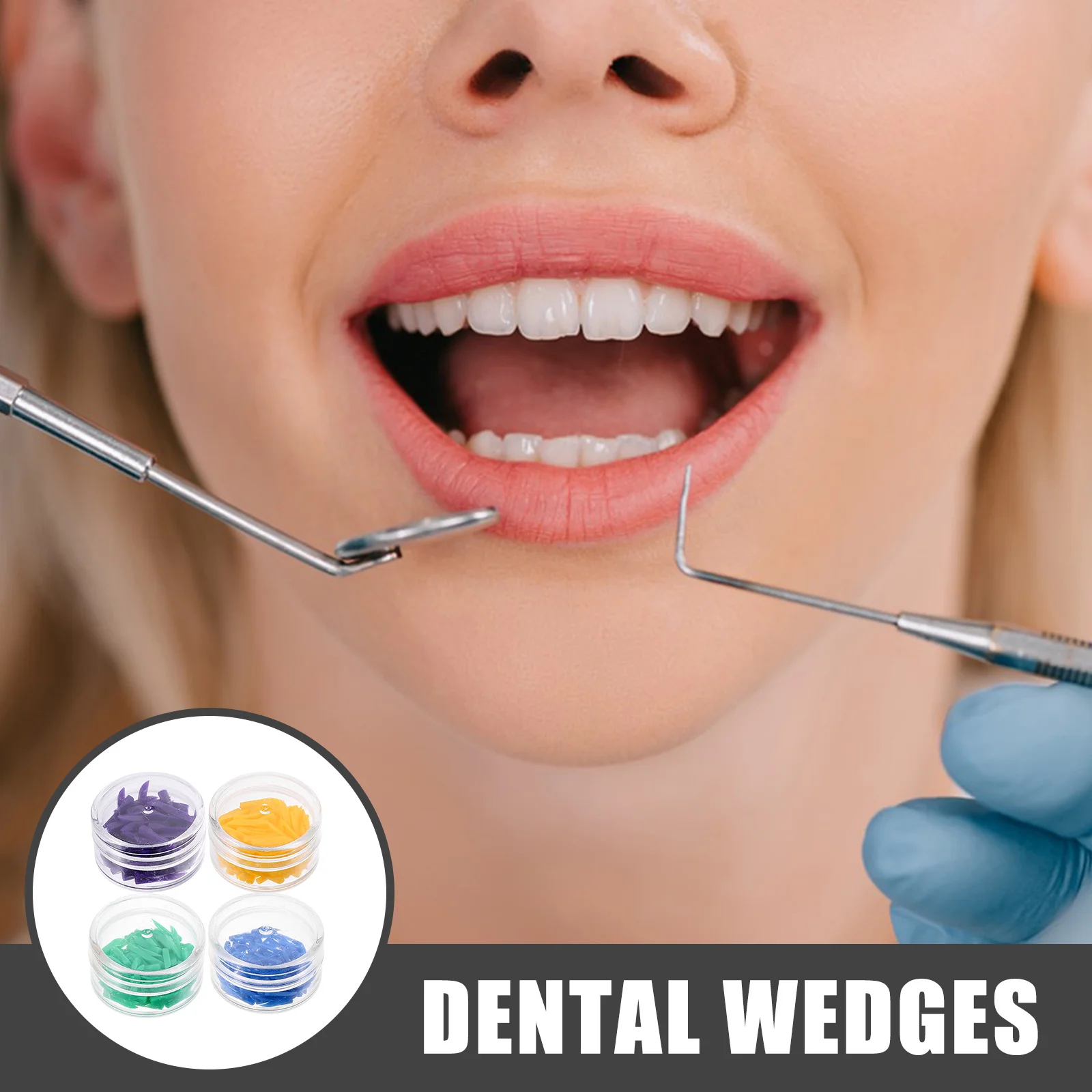 

400Pcs Dental Wedges Disposable Plastic Interdental Wedges Concave Arc Design Medical Tools Dental Wedge Interdental Wedge