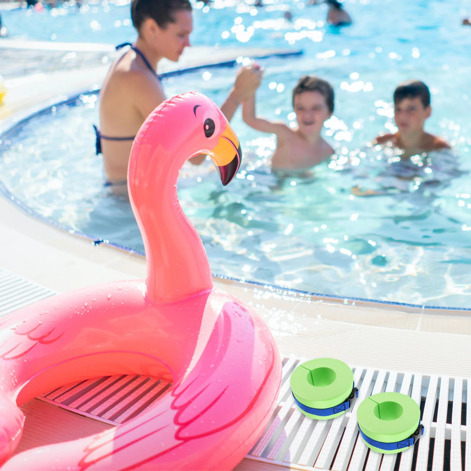 

1pc Swimming Arm Bands Eva Floaties For Adults Thickened Safety Swimming Accessories Water Wings Swim Rings