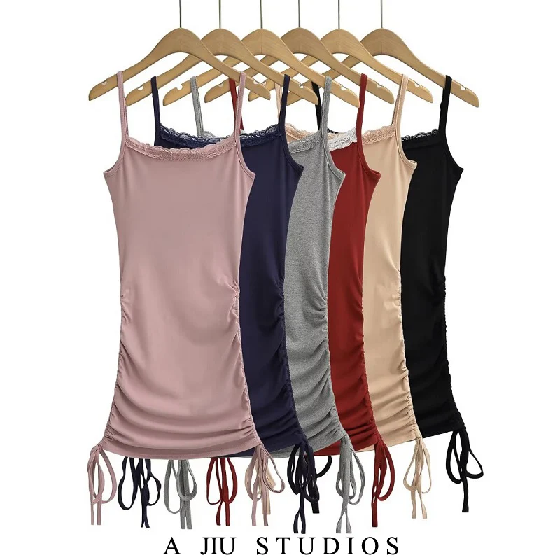 

Сексуальная кружевная юбка на бретельках Dr, женская дизайнерская плиссированная юбка с завязками на талии Pure Desire Faion Summer Dr