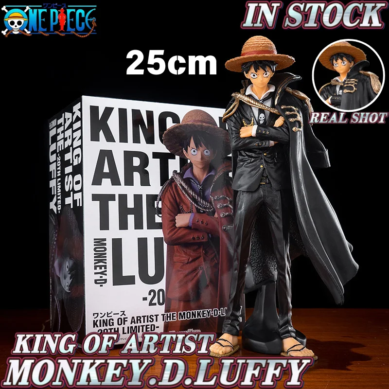 

25 см цельная соломенная шляпа Art King на 20-летие, черная одежда, фигурка Луффи, модель