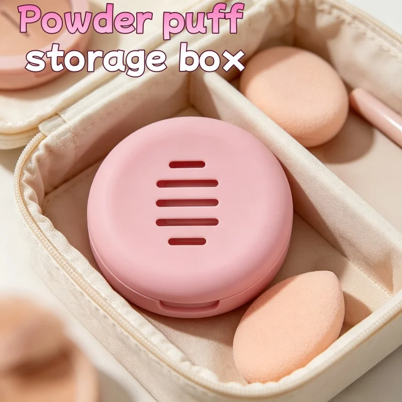 Portable Soft Silicone Makeup Sponge Holder Multi‑Hole Breathable Beauty Powder Puff Storage Case Travel Cosmetic Organizer