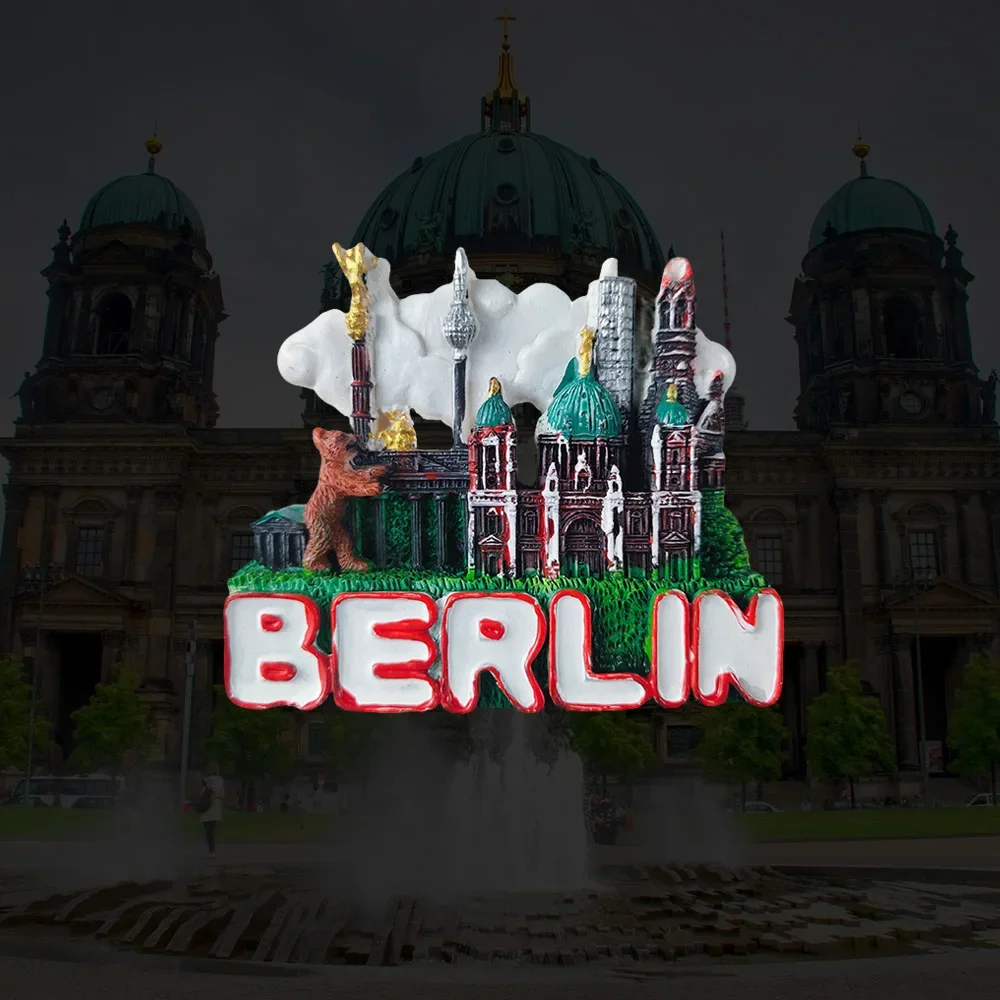 مغناطيس الثلاجة ملصق مائي ألمانيا برلين ميونيخ ألمانيا السياحة هدية تذكارية لتقوم بها بنفسك الثلاجة ملصقات ثلاثية الأبعاد المغناطيسي ديكور المنزل #4