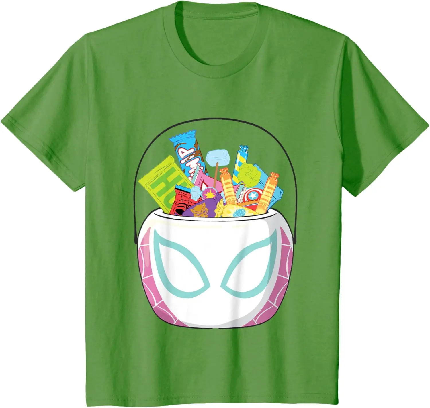 Marvel Classic Halloween Hero Candy Spider-Gwen Basket T-Shirt