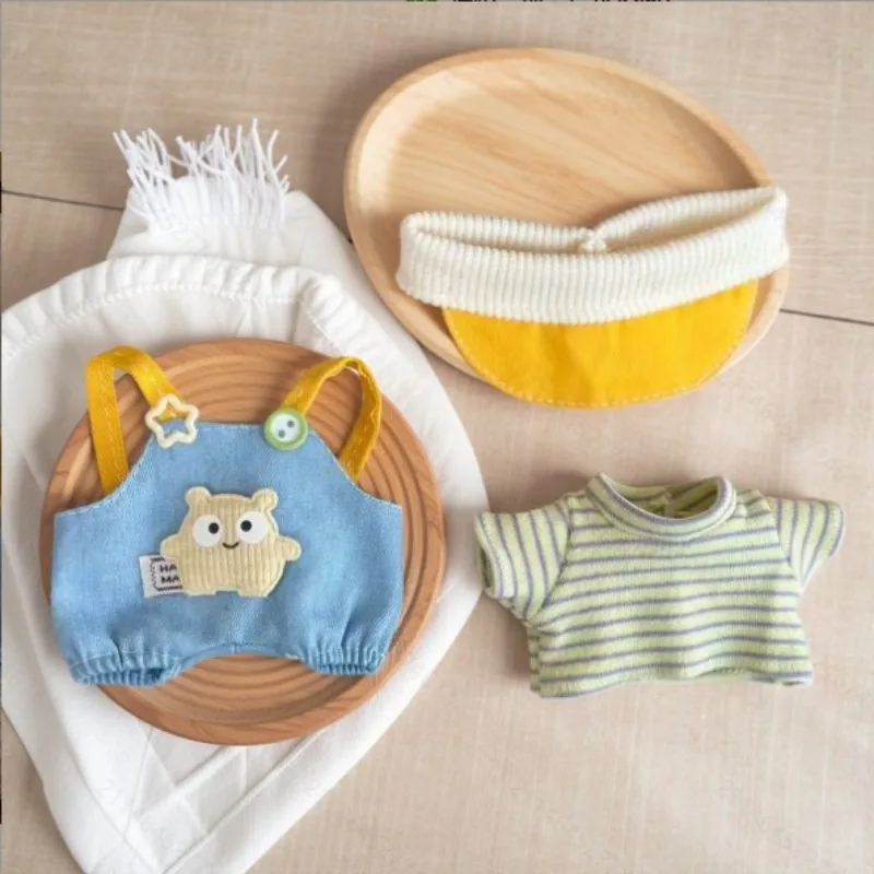 17 سنتيمتر ملابس دمى أفخم الزخرفية الكرتون ألعاب حيوانات وزرة DIY بها بنفسك Kawaii أفخم الدمى بذلة مع قبعة للفتيات هدية #2