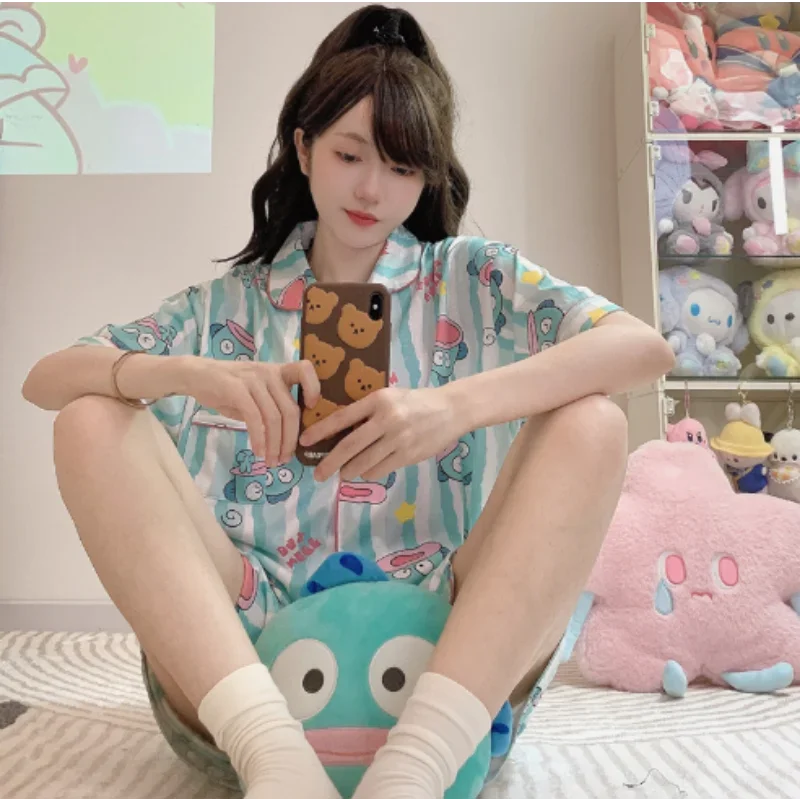 New Sanrio loungewear cartoon cute ugly fish pajamas casual and comfortable can be worn outside loungewear simple pajamas