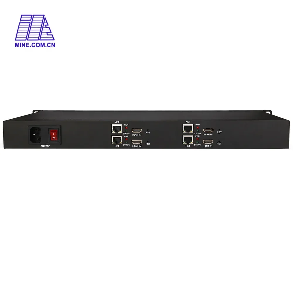 Rack Mounted 4 Channel HDMI Encoder H.264 to RTMP RTSP UDP HLS Streaming Encoder