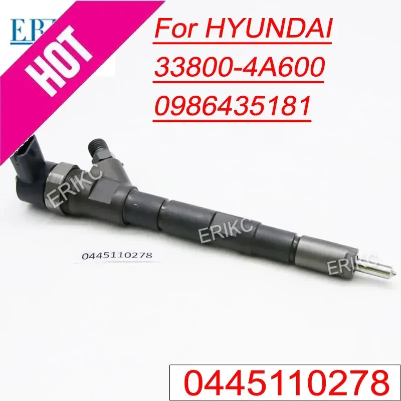 

0445110278 Fuel Injection Nozzle DIESEL INJECTOR ASSY 0 445 110 278 for HYUNDAI 33800-4A600 0986435181 Spray