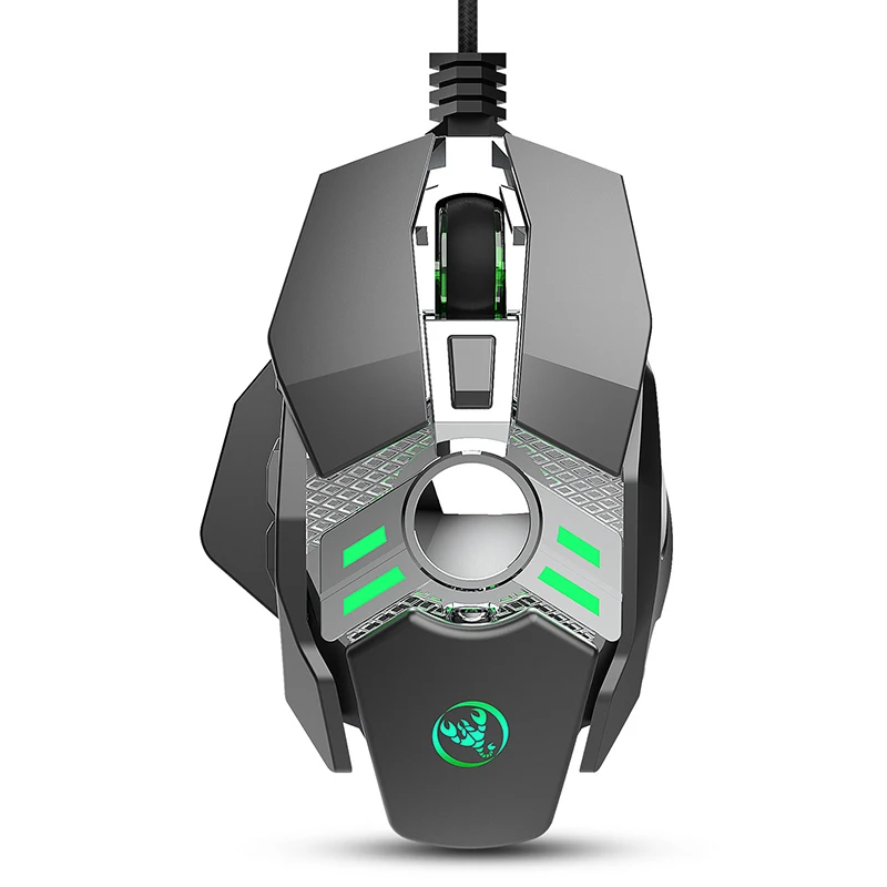 Luxmoc J200 Mechanical Gaming Mouse 7-Button Programmable 6400dpi Wired Mouse Lights Cool Gaming Esports Mouse