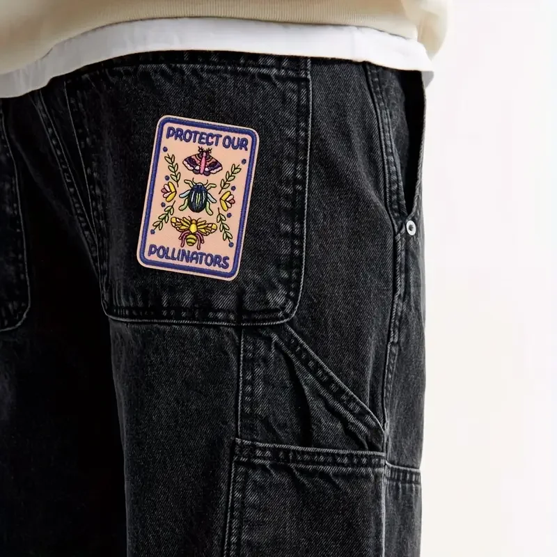1PC Protect Our Pollinators Embroidered Patch Insect Nature Badge Gift Iron On Patches For Clothes Cap Bag Jacket Trucker Hat
