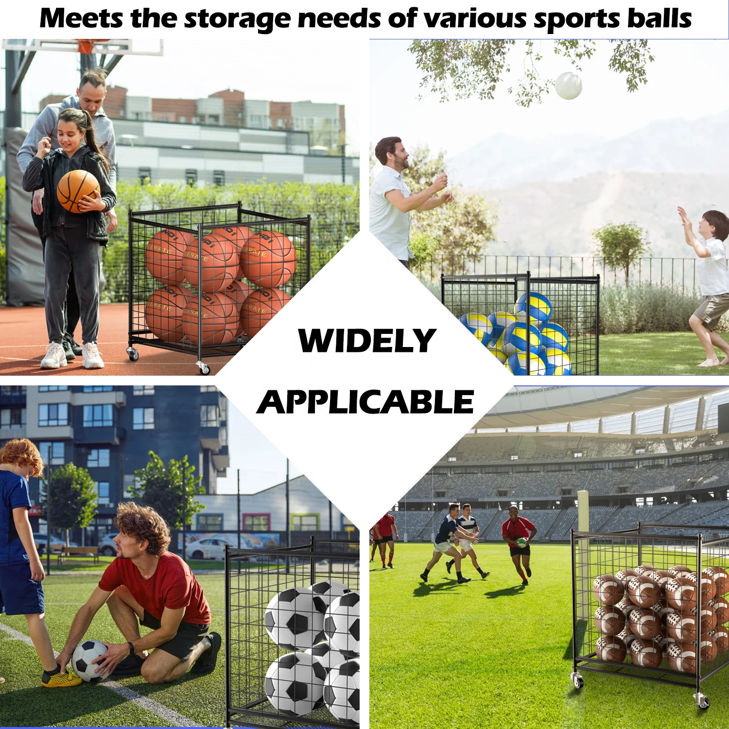 Loja de artigos esportivos garagem equipamentos fitness ferramenta acessórios basquete futebol vôlei yoga bola armazenamento rack gaiola