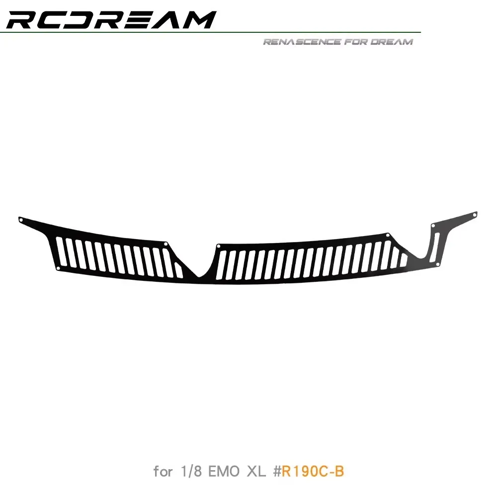 RCDream EMO XL Big Wild Bull parabrisas delantero rejilla de disipación de calor inferior salida de agua de lluvia hoja decorativa de metal #   R190C