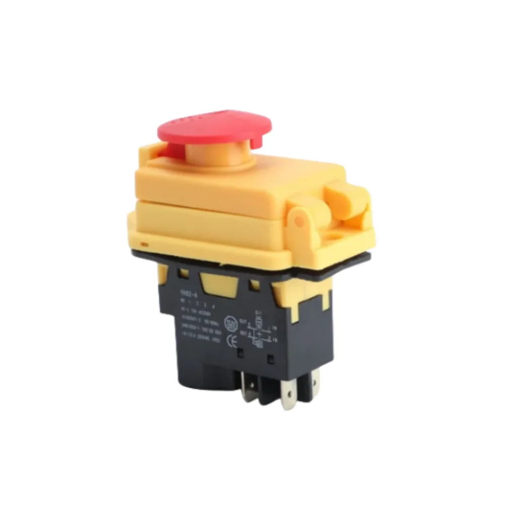 

Electromagnetic Switch 4/5 Pin 120V 220V ON-OFF Momentary Reset Push Button With Cover IP55 Waterproof ReplaceYCZ3-C，KJD17B