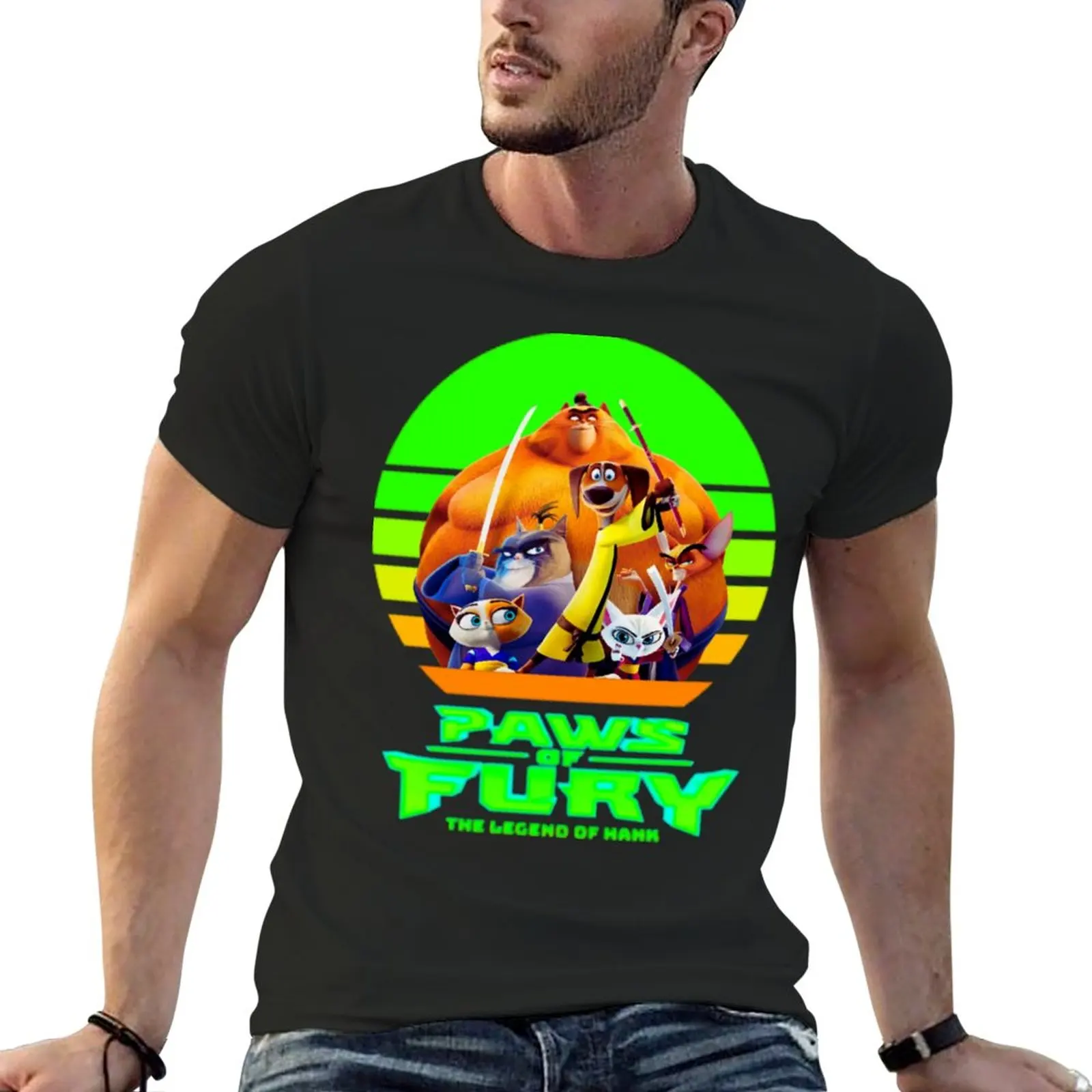 

New Paws Of Fury Neon T-Shirt graphic t shirts graphics t shirt funny t shirt summer top plain white t shirts men
