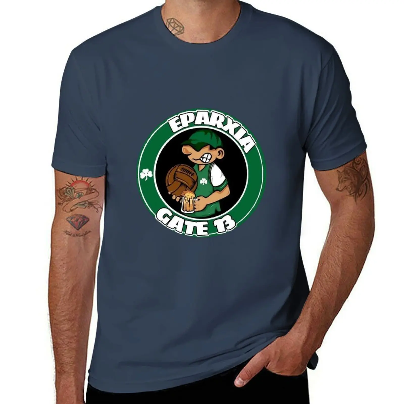 

PANATHINAIKOS GATE 13 EPARXIA T-Shirt anime t shirts for man anime t shirts oversize T-Shirt