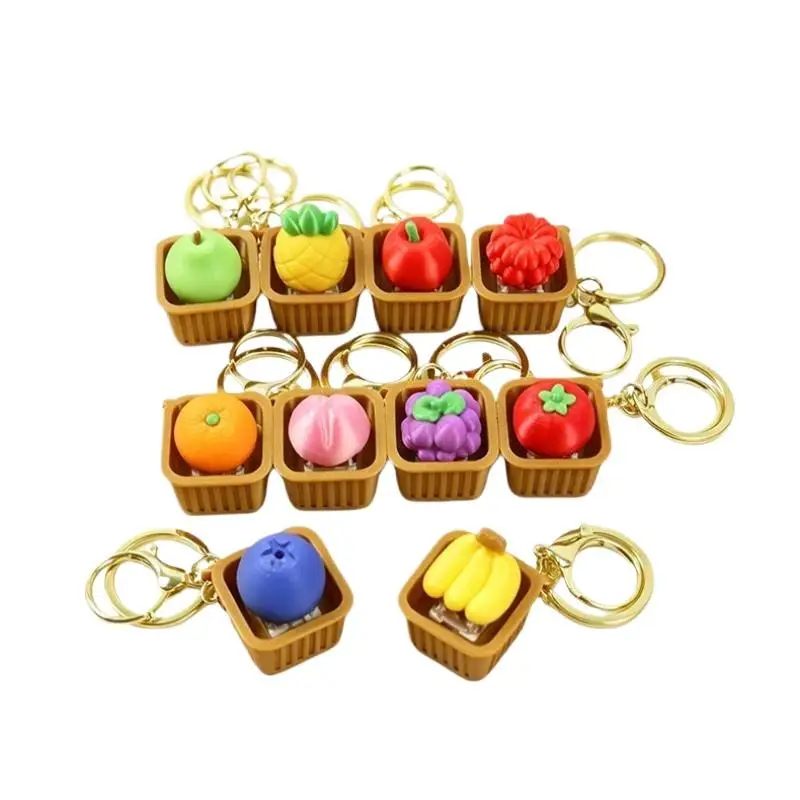 3D-Gedruckter Frucht-Fidget-Druckknopf-Schlüsselanhänger 1 Stück Tragbares PLA-Clicker-Spielzeug für Büro und Schule zur Stresslinderung – Detail 9
