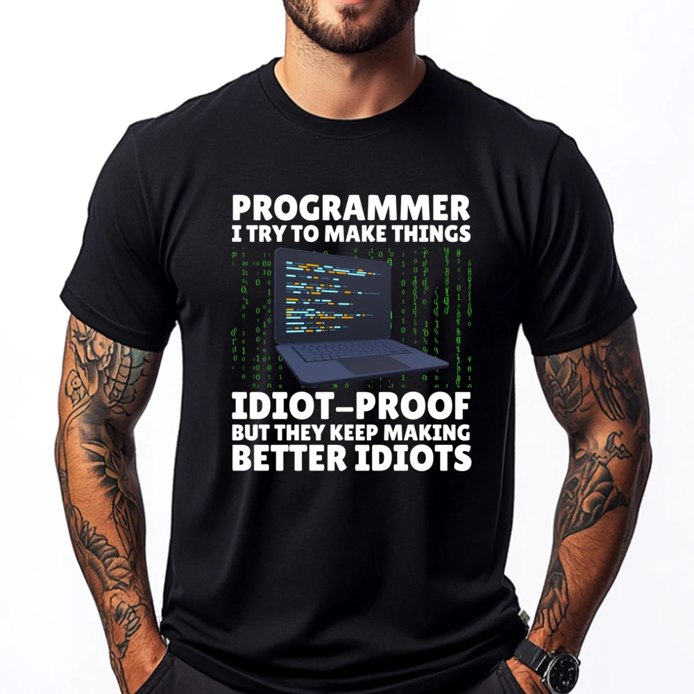 

Funny Programmer Art Women Computer Coder Programming Brand Clothing Man Clothes Graphic Tee Shirt Casual