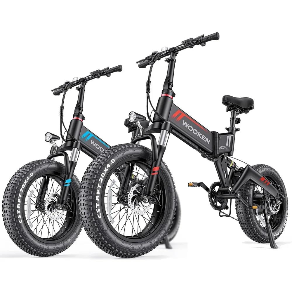 20 Inch X4.0 Fat Tire Adult Electric Bike, 500W (750W Peak) Foldable, 48V 10Ah Battery, 7 Speed, 20MPH Electric Bike