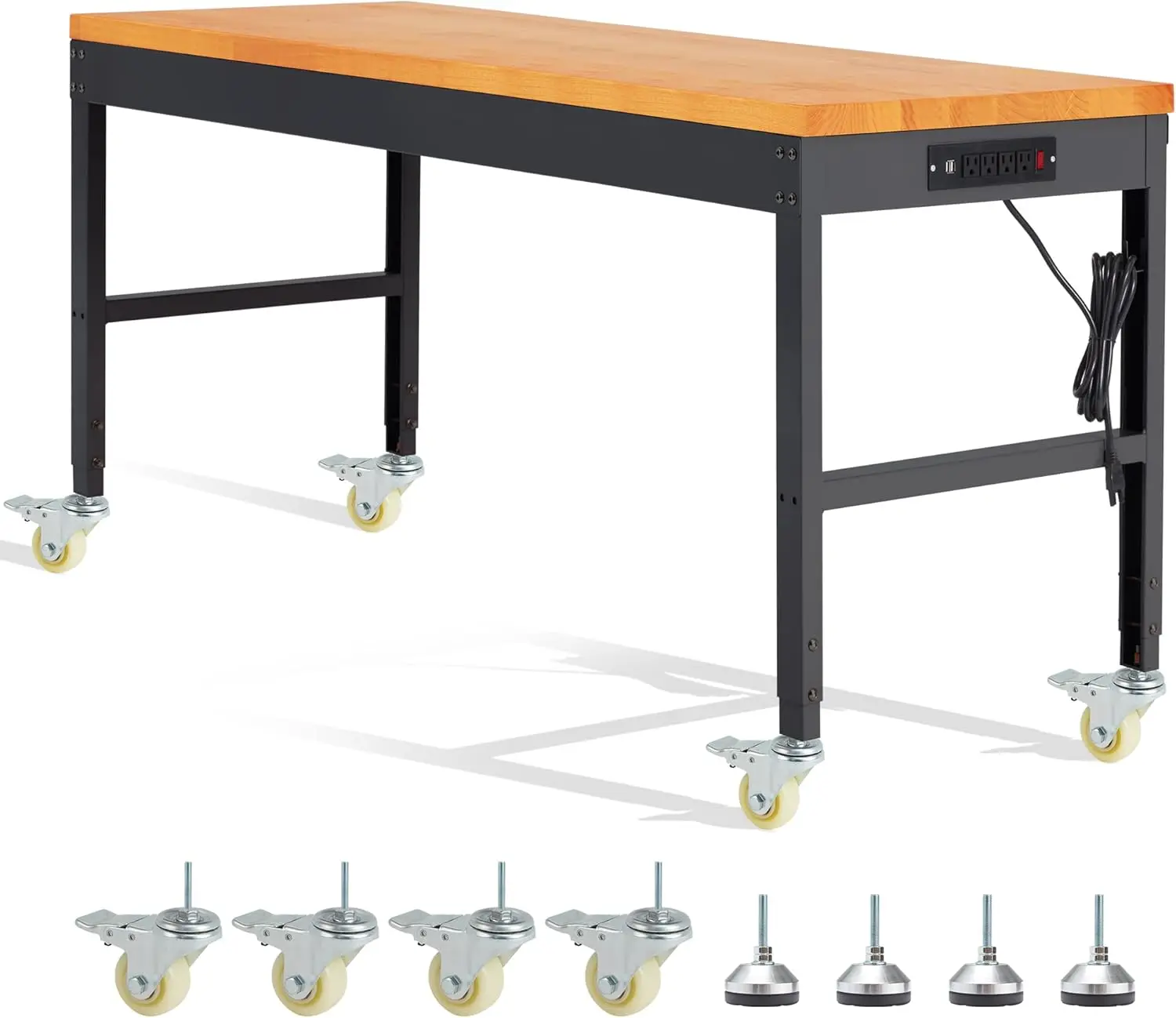 Height Adjustable Workbench with Wheels 60