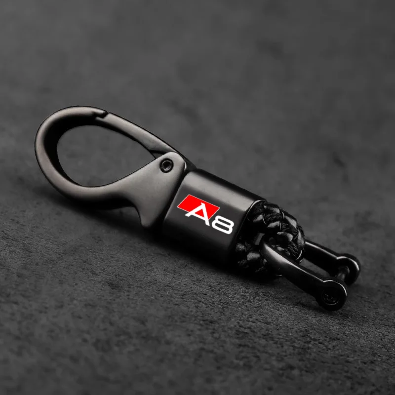 

Metal Car Keychain Rope Key Rings Car Accessoires for audi sport RS A8 B7 B8 A5 A6 A7 TT