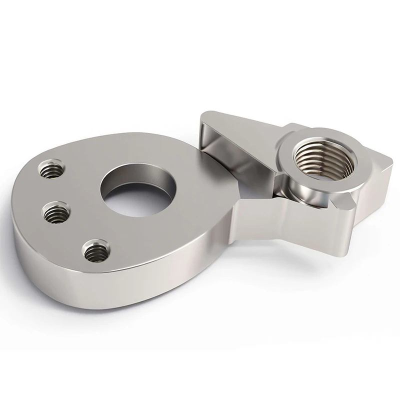 5 Axis Precision Rapid Prototype Cnc Machining Services Stainless Steel Flanged Connection Base