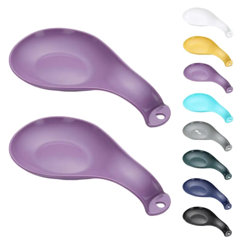 Countertop Spoon Holder 2pcs Spoon Set for Stove Top Durable Plastic Kitchen Utensils Holder Compact Ladle Tongs Spoon Mat