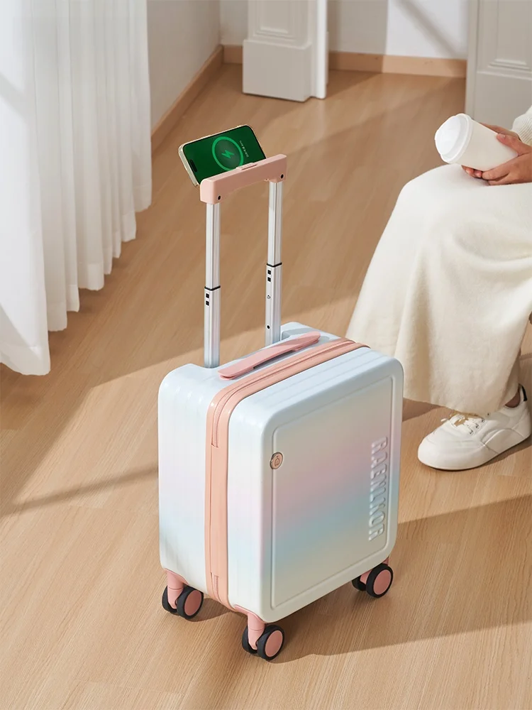 超軽量6インチプルマンスーツケース-ミニ春秋旅行用ボックス-おしゃれなハードシェルpc素材-tsaパスワードロック付き