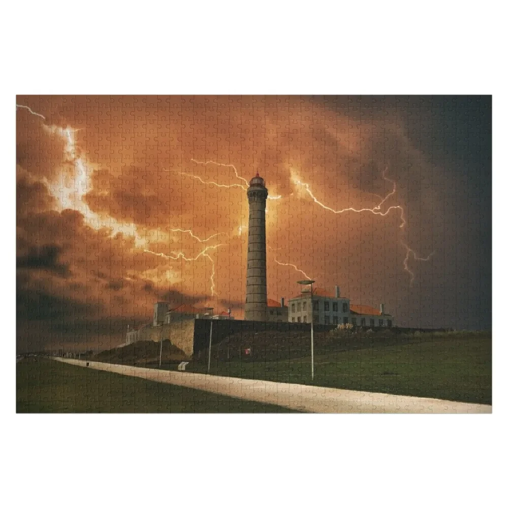 

Lightning Strike on a Lighthouse Jigsaw Puzzle Photo Custom Name Child Toy Baby Wooden Puzzle