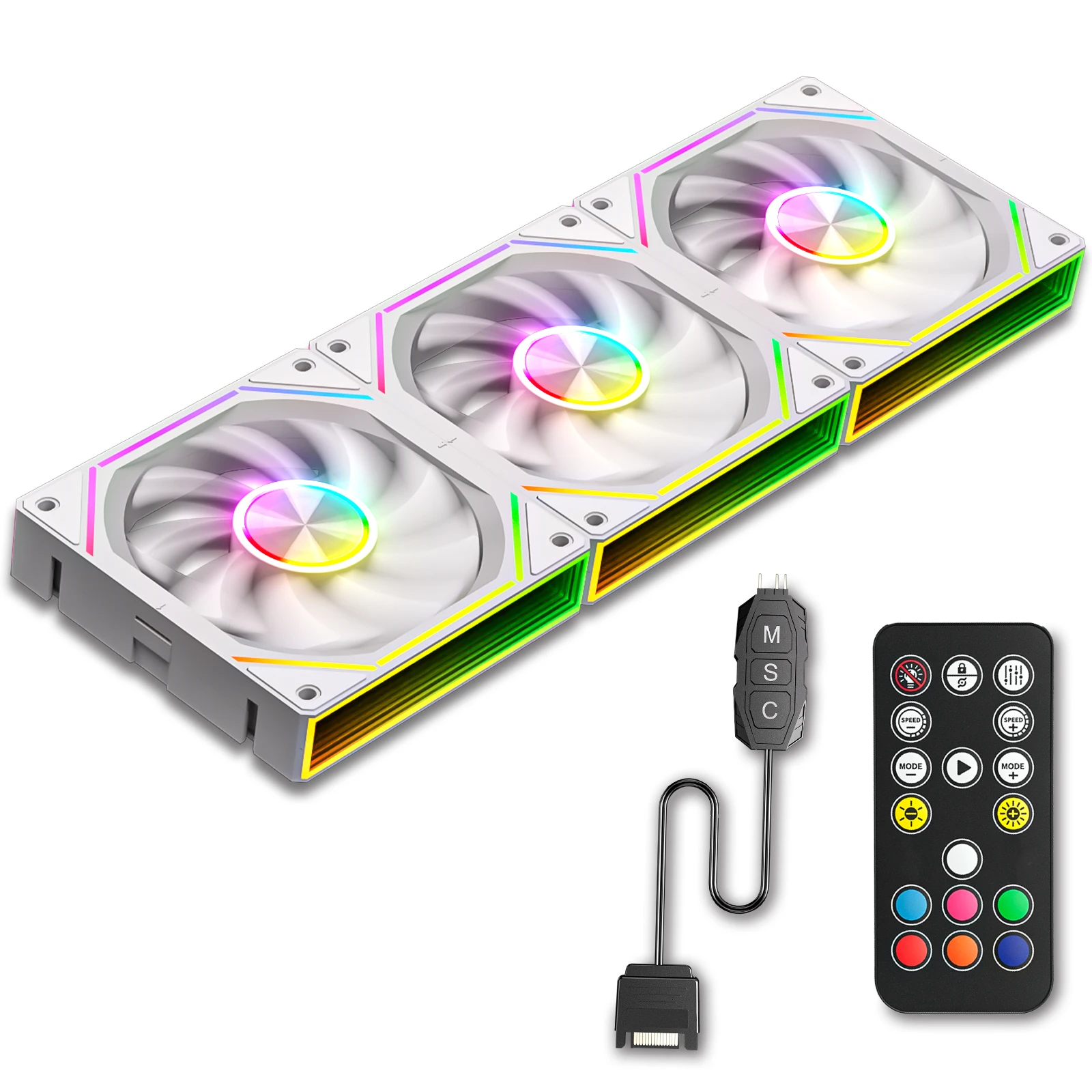 

Вентилятор для корпуса ПК GSCOLER FB120 12CM ARGB PWM, 12В, большой объем воздуха 52.62CFM, 800-1800 об/мин