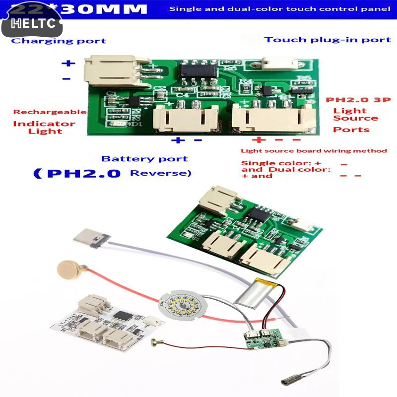 

1/3/5Pcs Bedroom Office DIY Accessories Beech Wood LED Desk Lamp 3 Level Dimming Touch Control USB C Timer Off Control Board