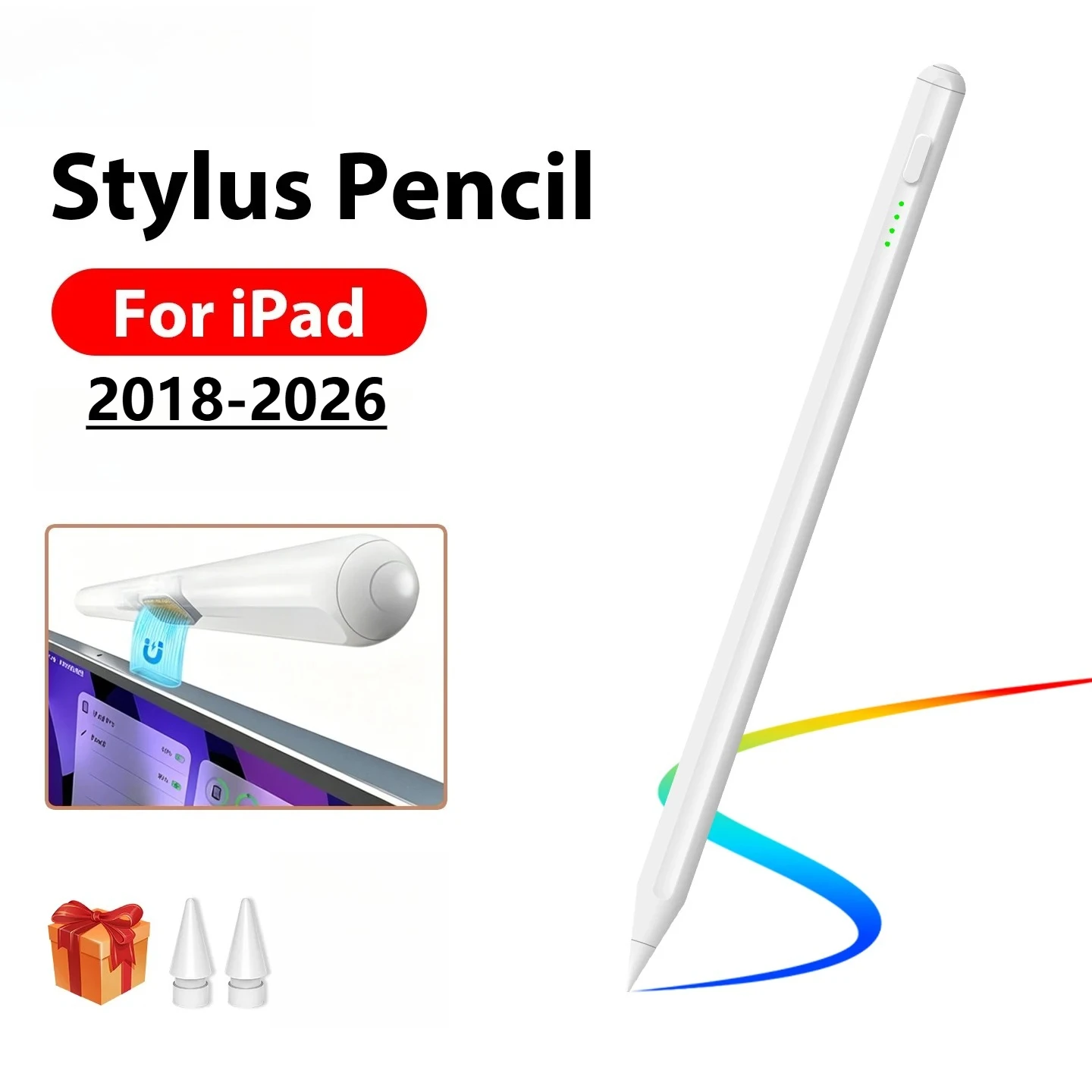 Stylus Pen Compatible with iPad A16 11th 10th 9th Pro 11 13 12.9 M5 M4 M3 M2 Air M3 M2 Mini 7 6 Palm Rejection Tilt Magnetic Act