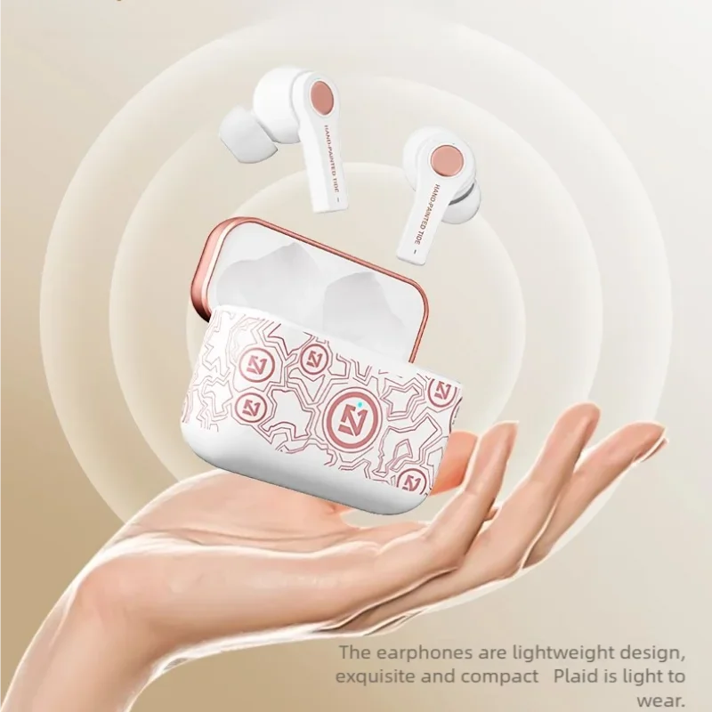 سماعات أذن لاسلكية حقيقية بتصميم عصري من HaaYot مع علبة شحن سماعات أذن بلوتوث لهاتف Iphone 17 16 15 Android 27H عمر البطارية