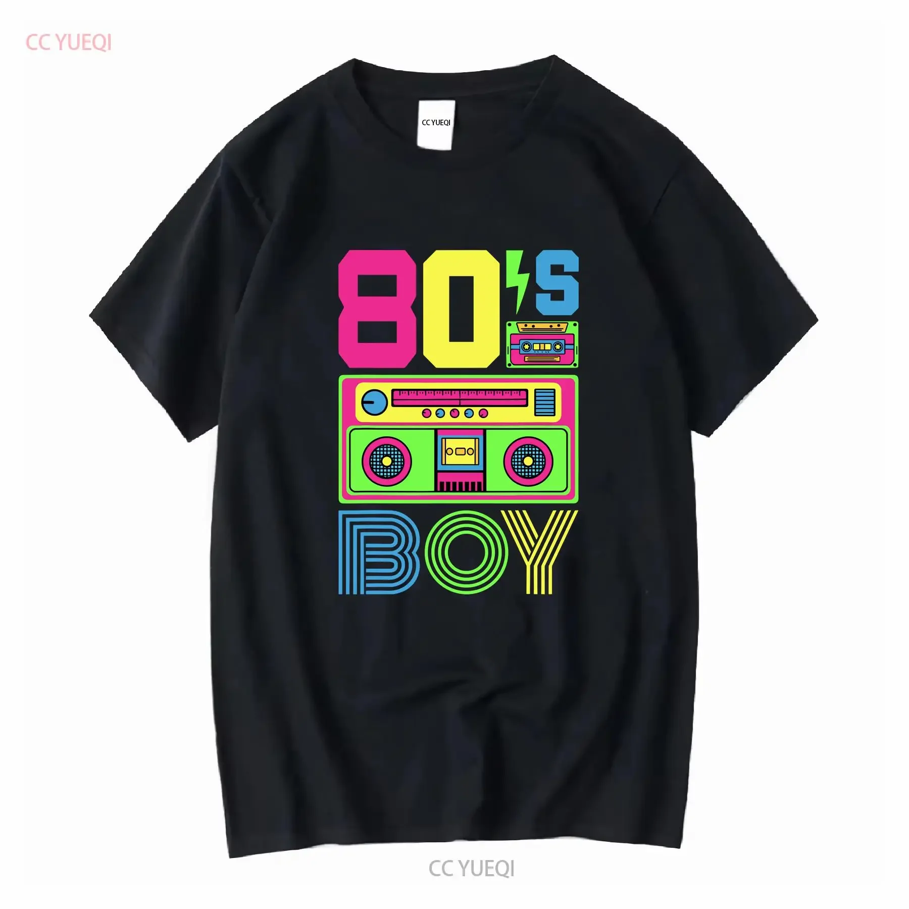 Camiseta para niño de los años 80, traje de fiesta de neón Vintage Retro de los años 80, estilo amante de los años ochenta, mangas largas o cortas, vintage lavado