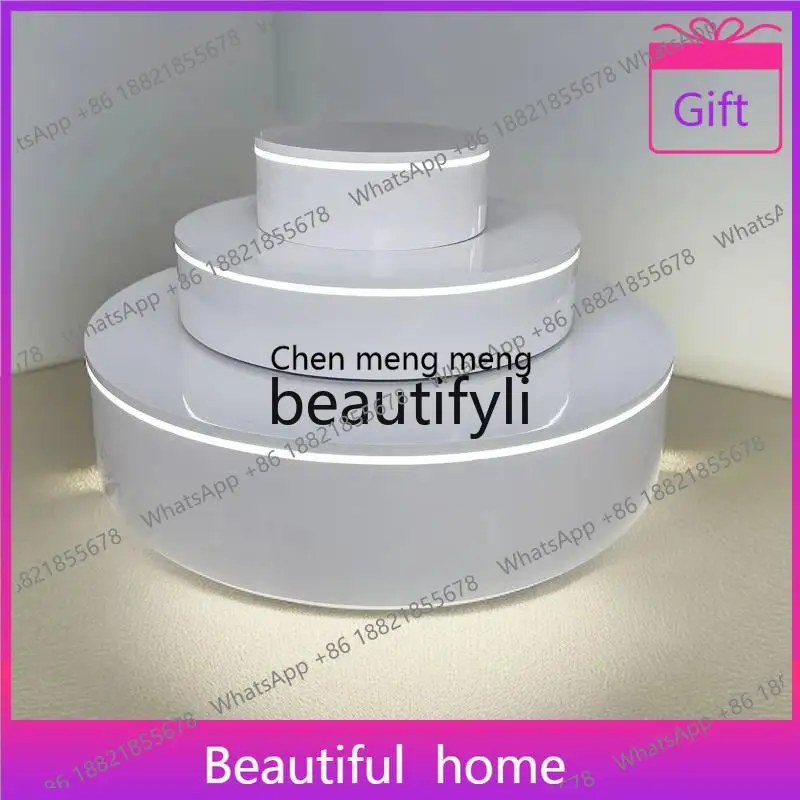 

Zj6660xzDisplay Cabinet Painted Company Product Display Stand Island Table Exhibition Cabinet