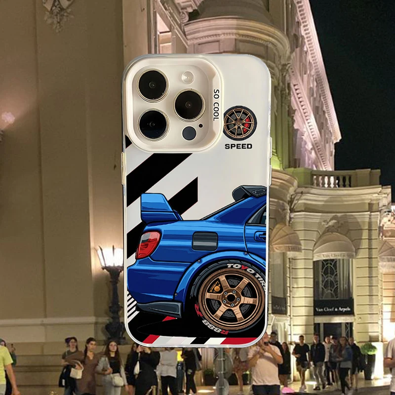 JDM Street Racing Frosted Case for Samsung Galaxy A37 A36 A35 A34 A32 A26 A25 A24 A23 A22 5G 4G A17 A16 A15 A14 Acrylic Cover