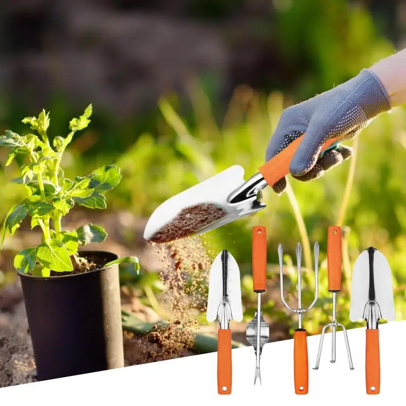 Floral Garden Tool Set Stainless Steel Plant Garden Tools Portable Floral Garden Hand Tool Kits For Loosening Soil Transplanting