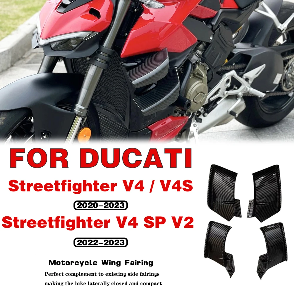 

For Ducati Streetfighter V4 V4S V4SP V2 Wind wings Winglet Aerodynamic Wing Deflector Spoiler Fairing Side 2020 2021 2022 2023